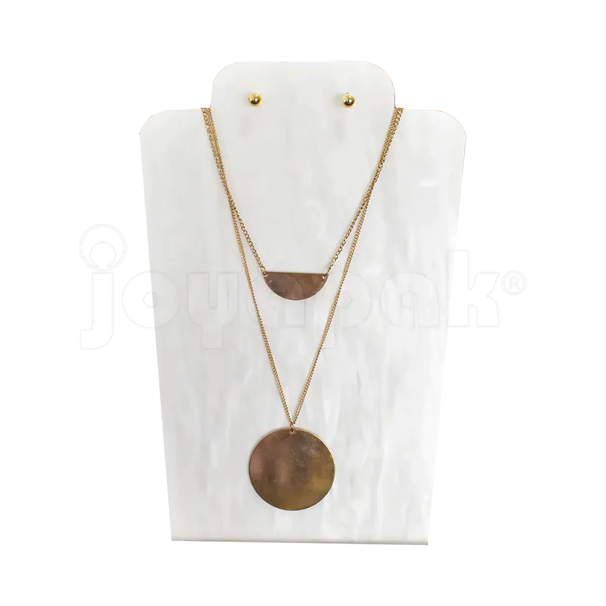 Exhibidor de Acrílico Cuello Corto para Collar y Aretes