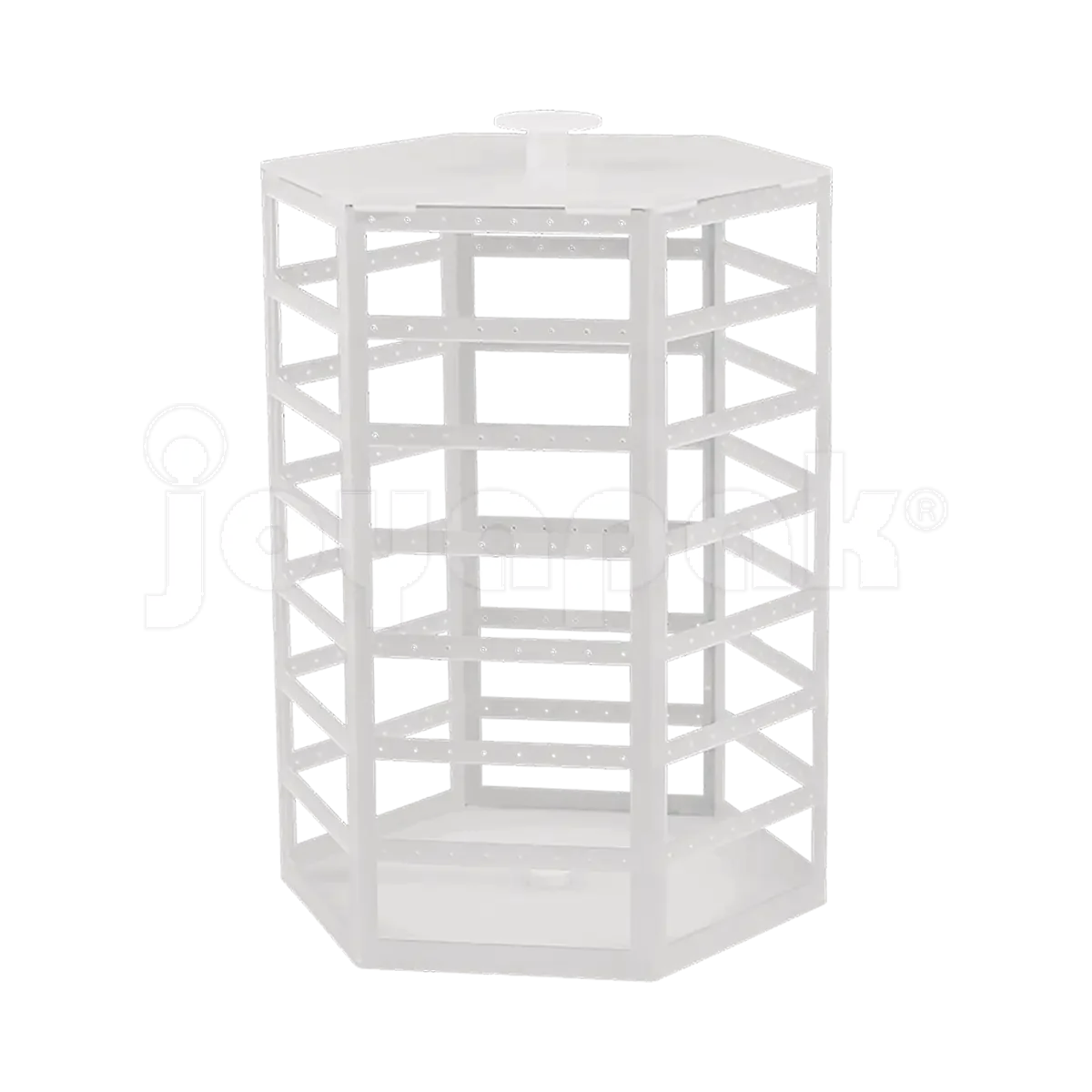 Exhibidor de Acrílico Hexagonal Giratorio para Aretes