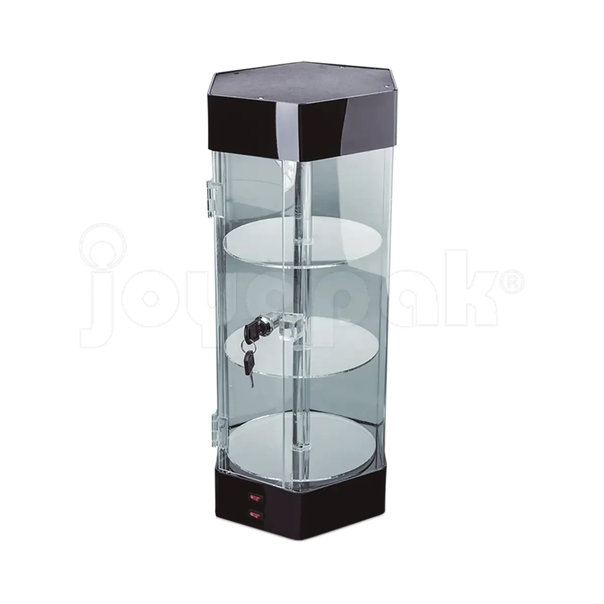 Exhibidor de Acrílico Giratorio Multinivel Con Luz Interna Led
