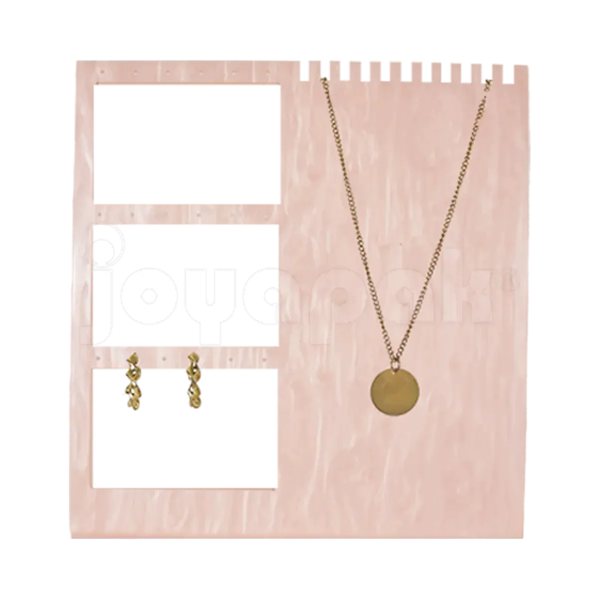 Exhibidor de Acrílico Dúo para Cadena y Arete Largo