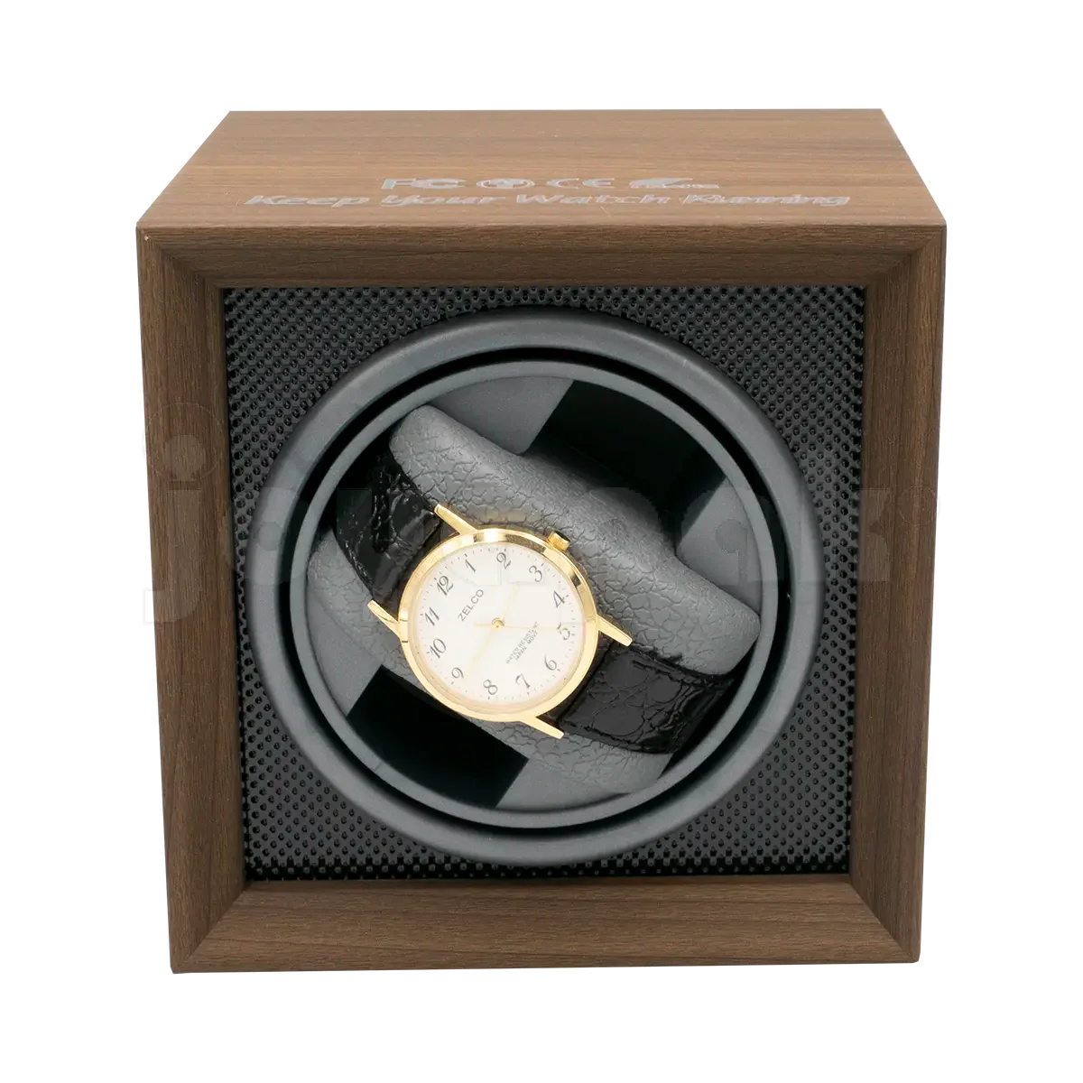 Estuche de Madera Giratorio con Luz LED 1 Reloj