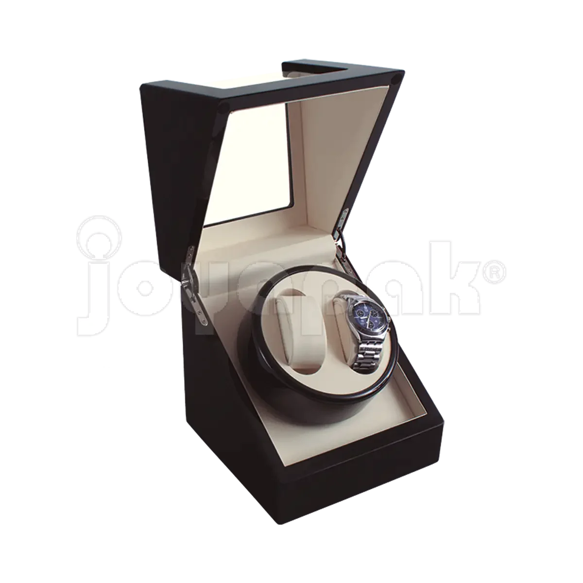 Estuche de Madera con Motor para 2 Relojes