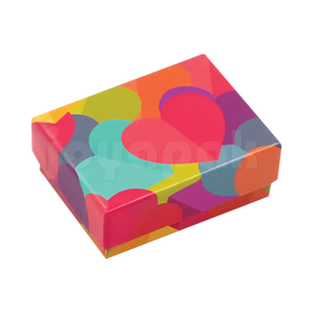 Surtido de cajitas de cartón mini para broquel de la línea Fancy con múltiples diseños y colores.