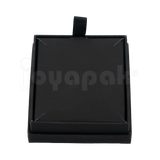 Caja de cartón negro para juego abierta sin joyería