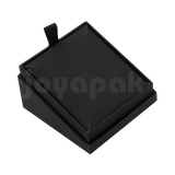 Caja de cartón negro para juego abierta sin joyería