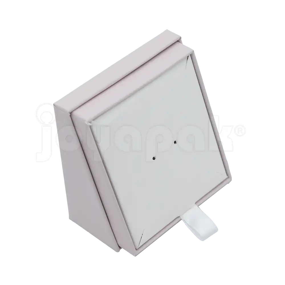 Caja de cartón taupe para juego sin joyería