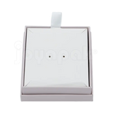 Caja de cartón taupe para juego sin joyería vista de frente