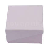 Caja de cartón taupe para juego sin joyería vista cerrada