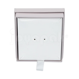 Caja de cartón taupe para juego sin joyería vista frontal