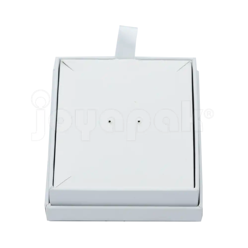 Caja de cartón blanco para juego sin joyería