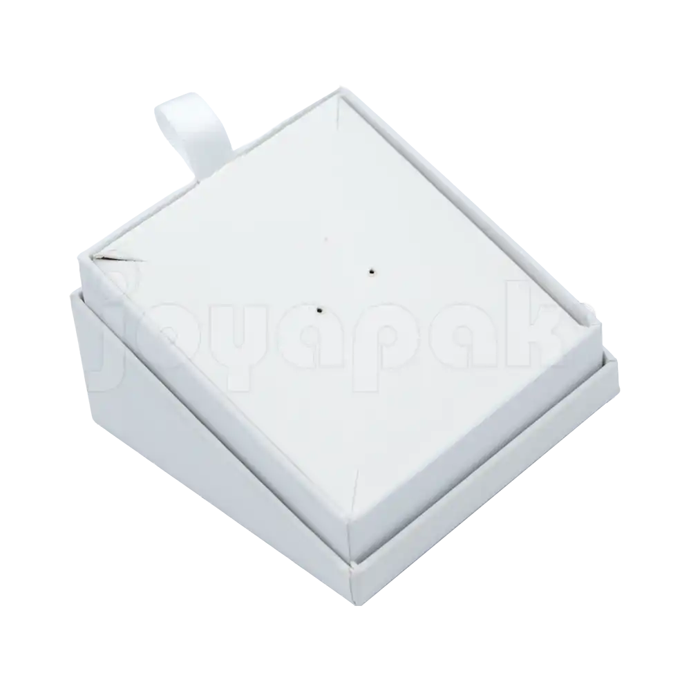 Caja de cartón blanco para juego sin joyería lateral