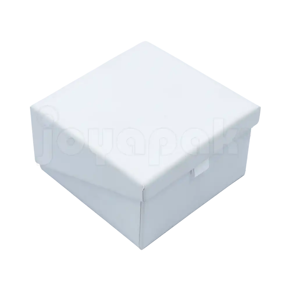 Caja de cartón blanco para juego sin joyería cerrada de lado