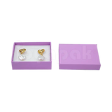 Caja Lino Mediana para Juego Chico: Arete, Cadena con Dije