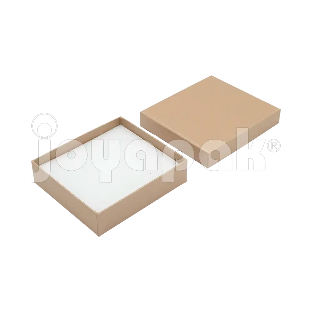 Caja Lino Cuadrada para Juego Grande: Arete, Cadena con Dije
