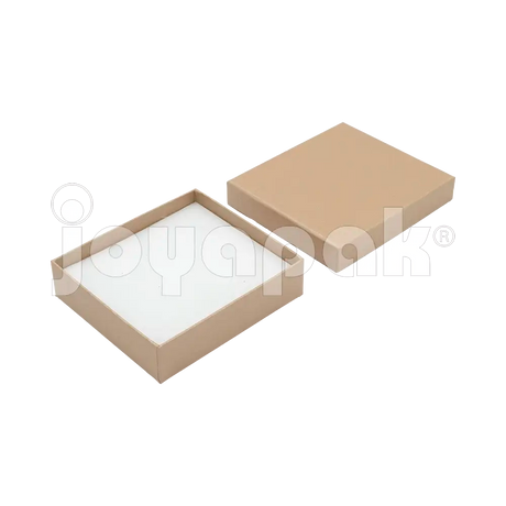 Caja Lino Cuadrada para Juego Grande: Arete, Cadena con Dije