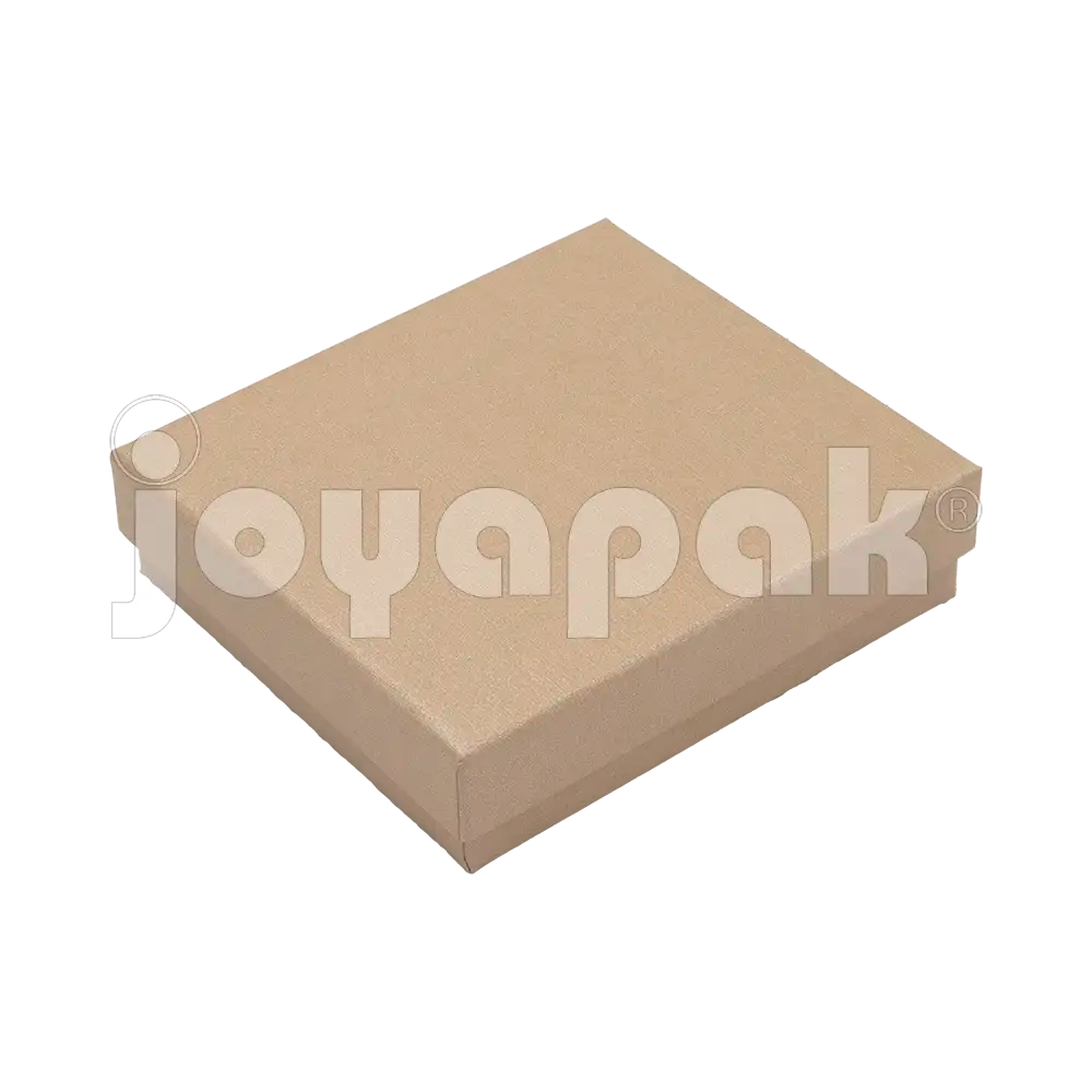 Caja Lino Cuadrada para Juego Grande: Arete, Cadena con Dije