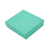 Caja Lino Cuadrada para Juego Grande: Arete, Cadena con Dije