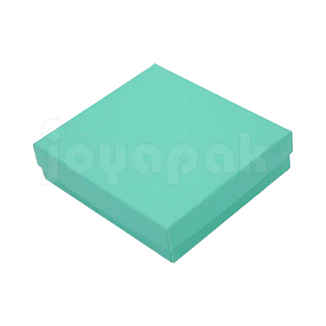 Caja Lino Cuadrada para Juego Grande: Arete, Cadena con Dije