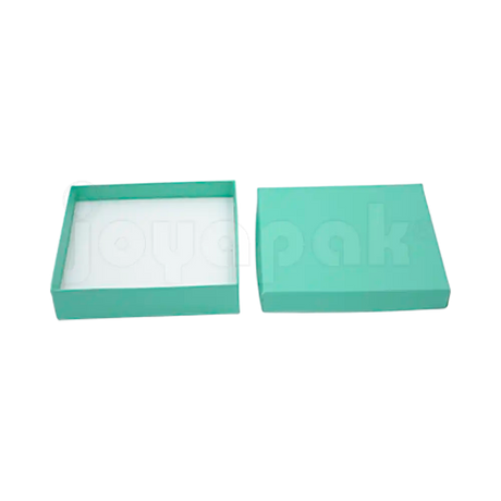 Caja Lino Cuadrada para Juego Grande: Arete, Cadena con Dije