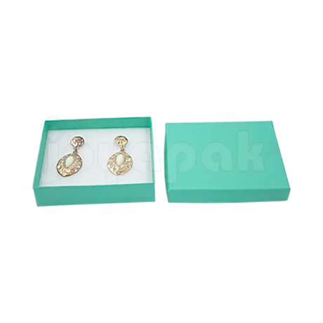 Caja Lino Cuadrada para Juego Grande: Arete, Cadena con Dije