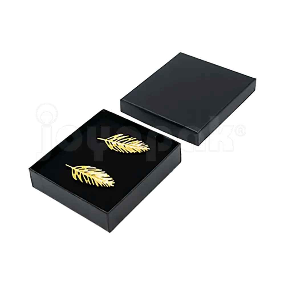 Caja Lino Cuadrada para Juego Grande: Arete, Cadena con Dije
