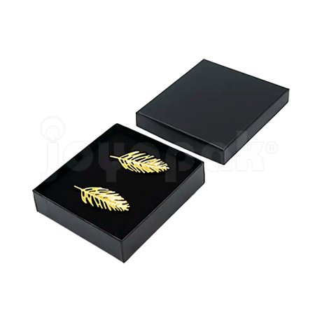 Caja Lino Cuadrada para Juego Grande: Arete, Cadena con Dije