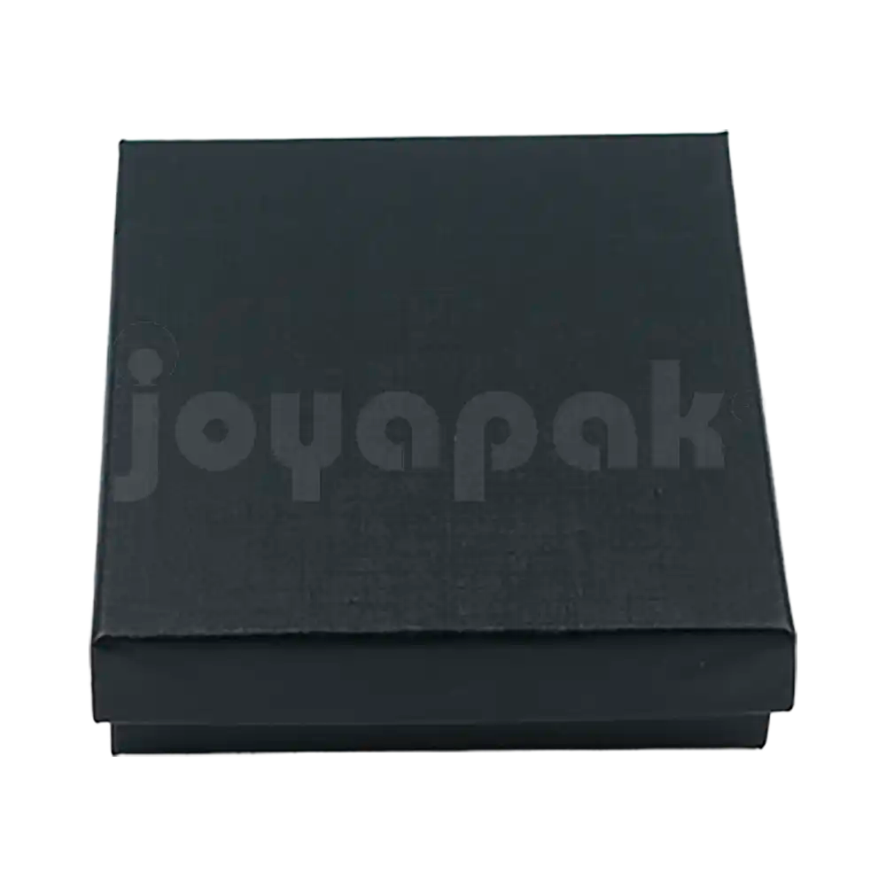 Caja Lino Cuadrada para Juego Grande: Arete, Cadena con Dije