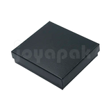 Caja Lino Cuadrada para Juego Grande: Arete, Cadena con Dije