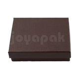 Caja Lino Cuadrada para Juego Grande: Arete, Cadena con Dije
