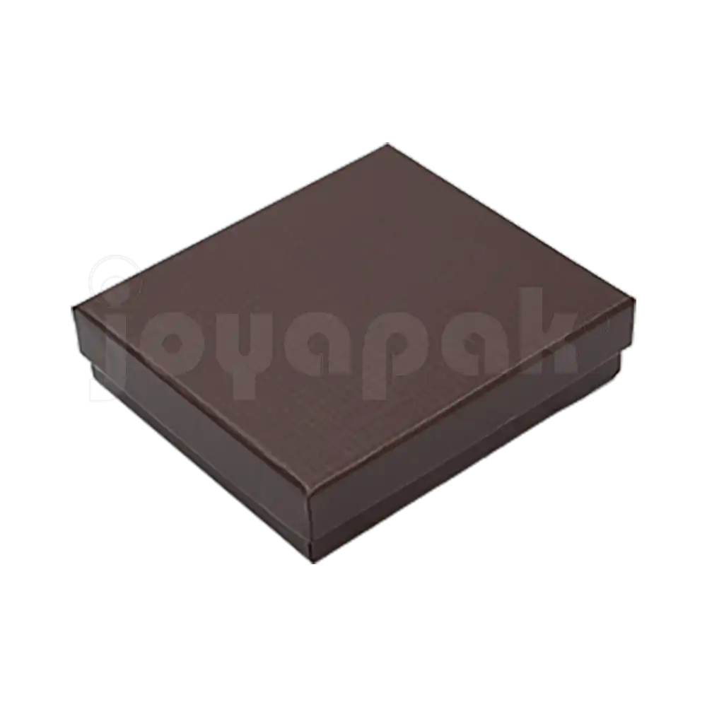 Caja Lino Cuadrada para Juego Grande: Arete, Cadena con Dije