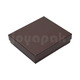 Caja Lino Cuadrada para Juego Grande: Arete, Cadena con Dije