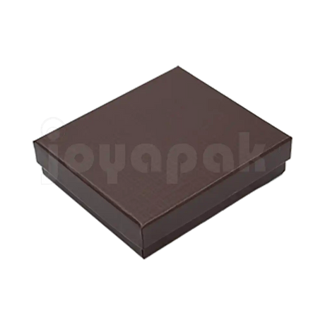Caja Lino Cuadrada para Juego Grande: Arete, Cadena con Dije