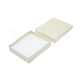 Caja Lino Cuadrada para Juego Grande: Arete, Cadena con Dije
