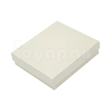 Caja Lino Cuadrada para Juego Grande: Arete, Cadena con Dije