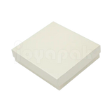 Caja Lino Cuadrada para Juego Grande: Arete, Cadena con Dije