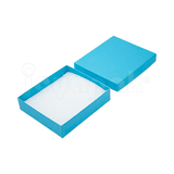 Caja Lino Cuadrada para Juego Grande: Arete, Cadena con Dije