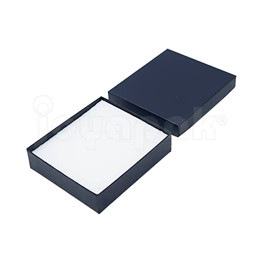 Caja Lino Cuadrada para Juego Grande: Arete, Cadena con Dije