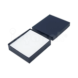 Caja Lino Cuadrada para Juego Grande: Arete, Cadena con Dije