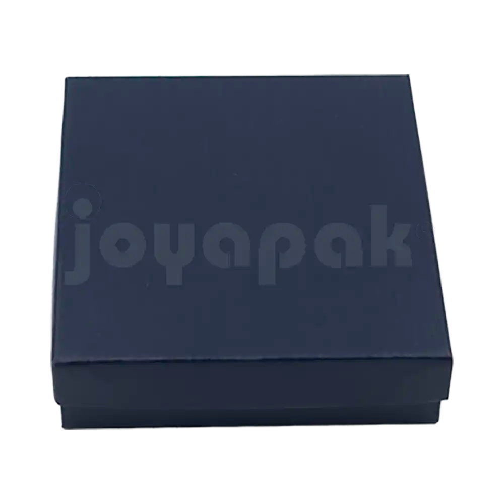 Caja Lino Cuadrada para Juego Grande: Arete, Cadena con Dije
