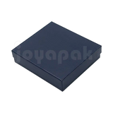 Caja Lino Cuadrada para Juego Grande: Arete, Cadena con Dije