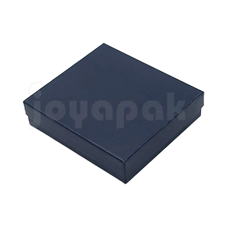 Caja Lino Cuadrada para Juego Grande: Arete, Cadena con Dije