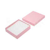 Caja Lino Cuadrada para Juego Grande: Arete, Cadena con Dije