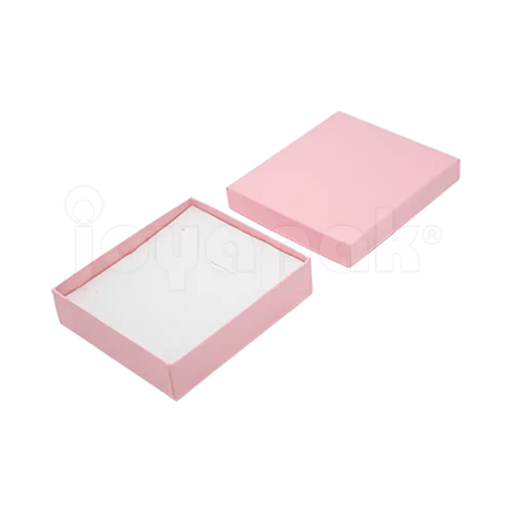Caja Lino Cuadrada para Juego Grande: Arete, Cadena con Dije