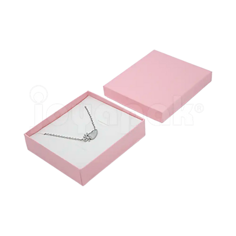 Caja Lino Cuadrada para Juego Grande: Arete, Cadena con Dije