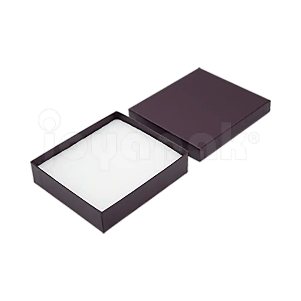 Caja Lino Cuadrada para Juego Grande: Arete, Cadena con Dije