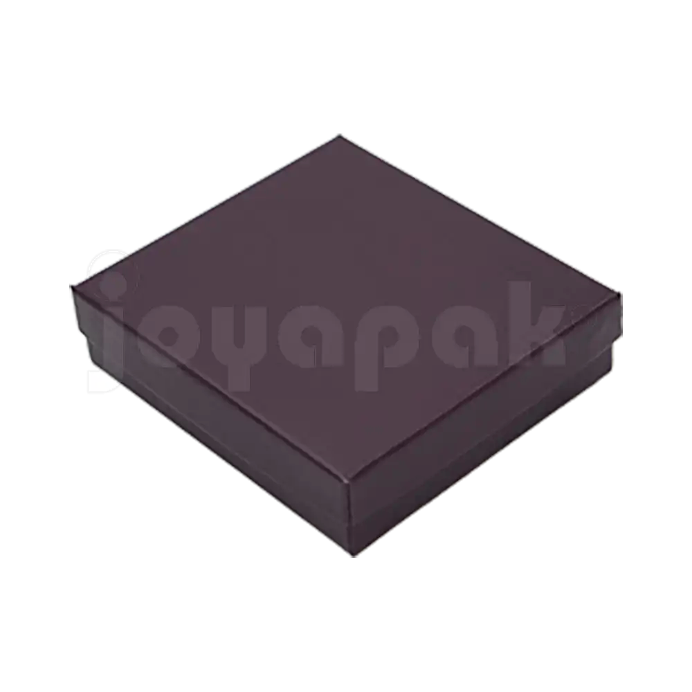 Caja Lino Cuadrada para Juego Grande: Arete, Cadena con Dije