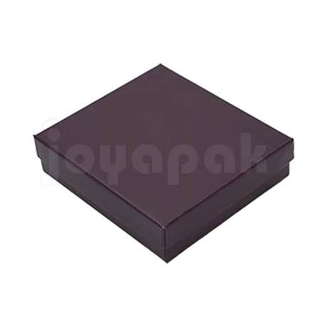 Caja Lino Cuadrada para Juego Grande: Arete, Cadena con Dije