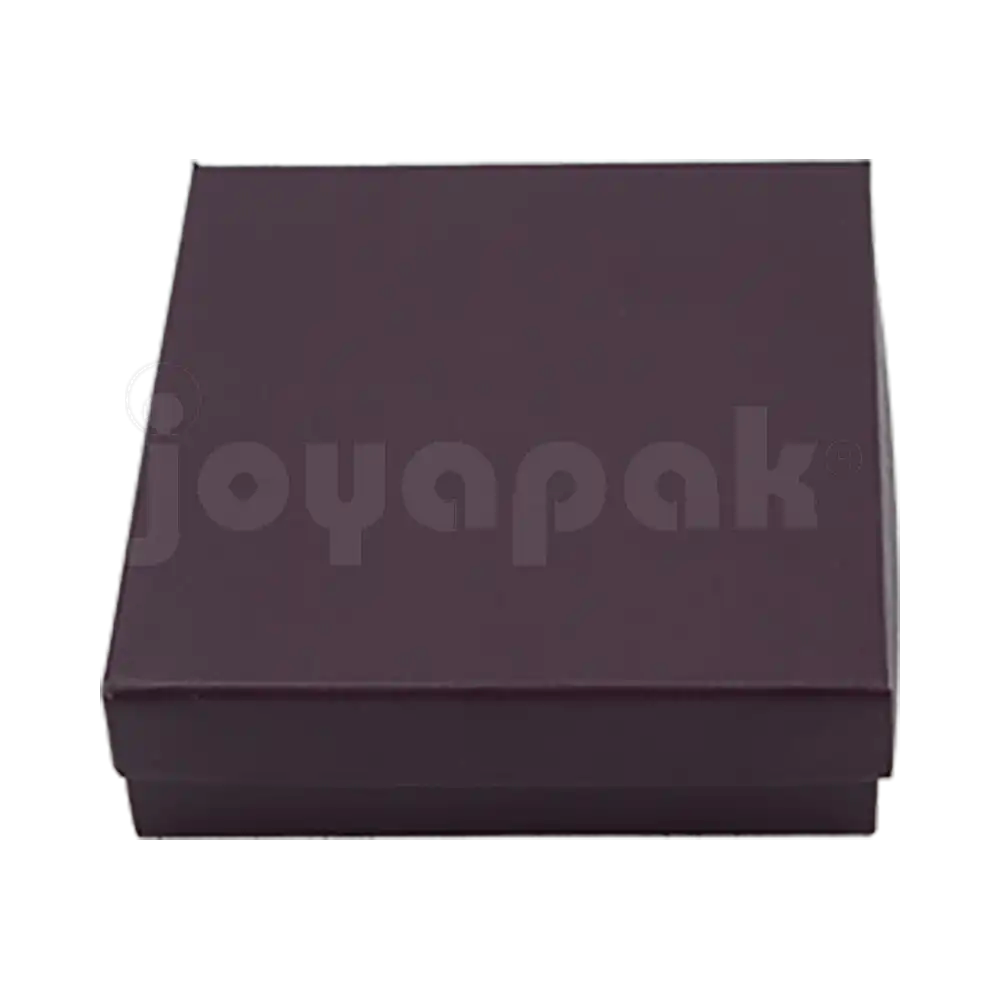 Caja Lino Cuadrada para Juego Grande: Arete, Cadena con Dije