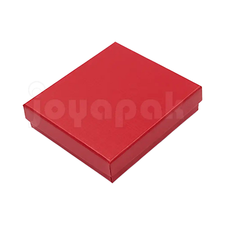 Caja Lino Cuadrada para Juego Grande: Arete, Cadena con Dije
