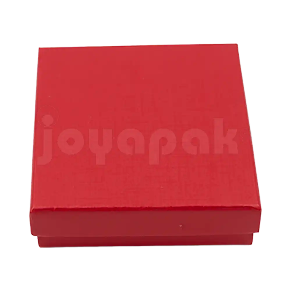 Caja Lino Cuadrada para Juego Grande: Arete, Cadena con Dije